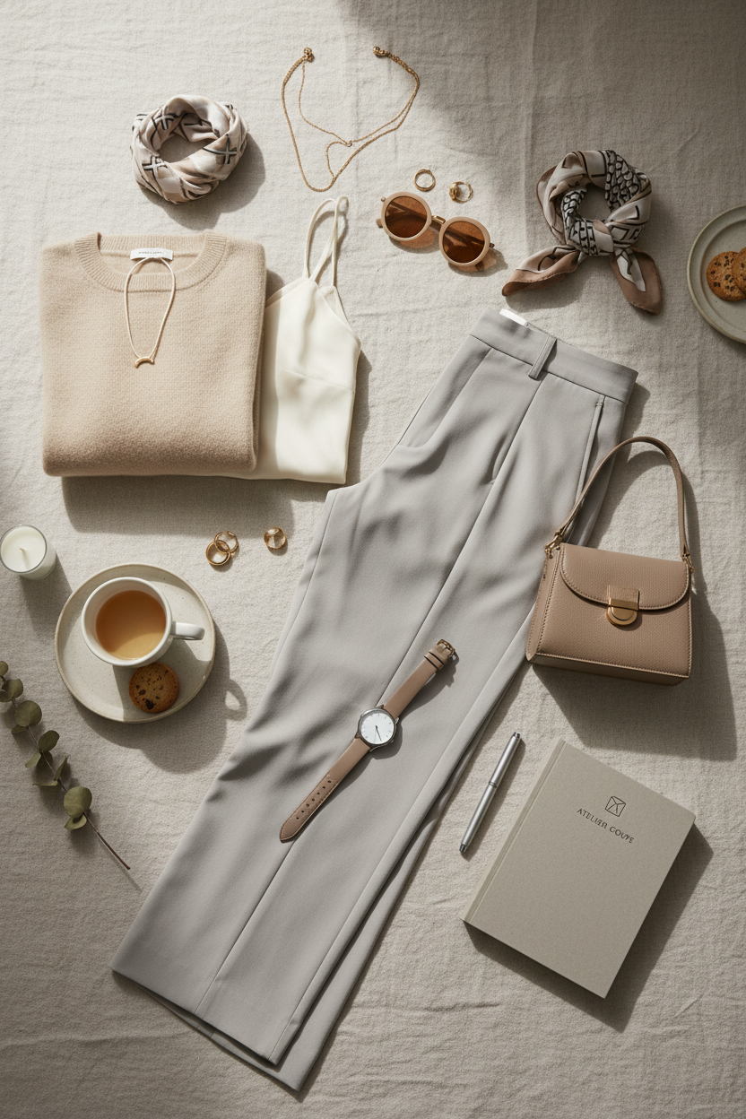 Fashion lifestyle flat lay